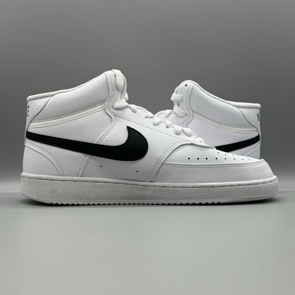 Nike Court Vision Mid NN Size 8 White Black DN3577-101 Sneakers Sportswear - Picture 7 of 11